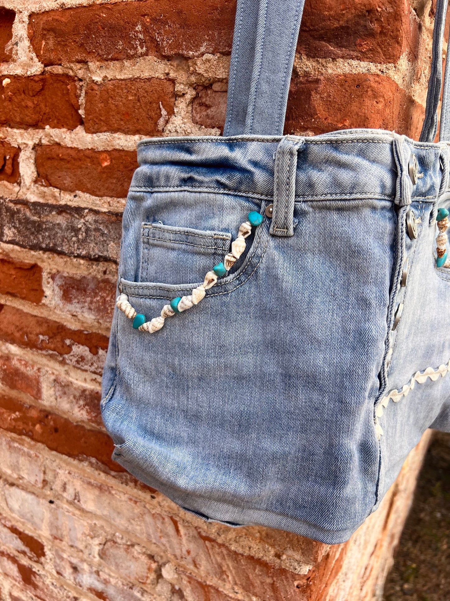 Caracoles Denim Tote Bag