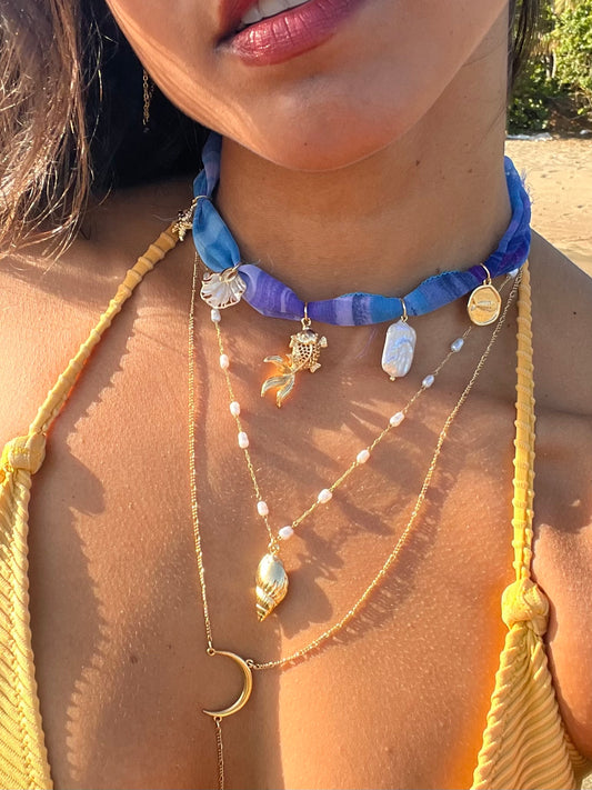 Lila Bandana Necklace